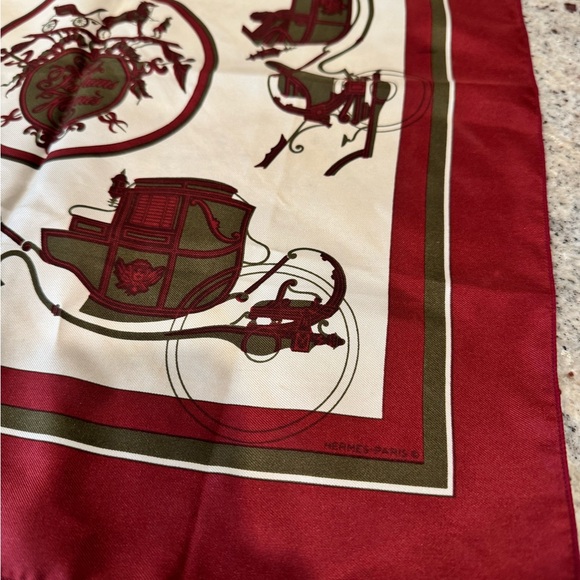 Les Parfums HERMES Silk Horse Carriage Scarf - Picture 4 of 4